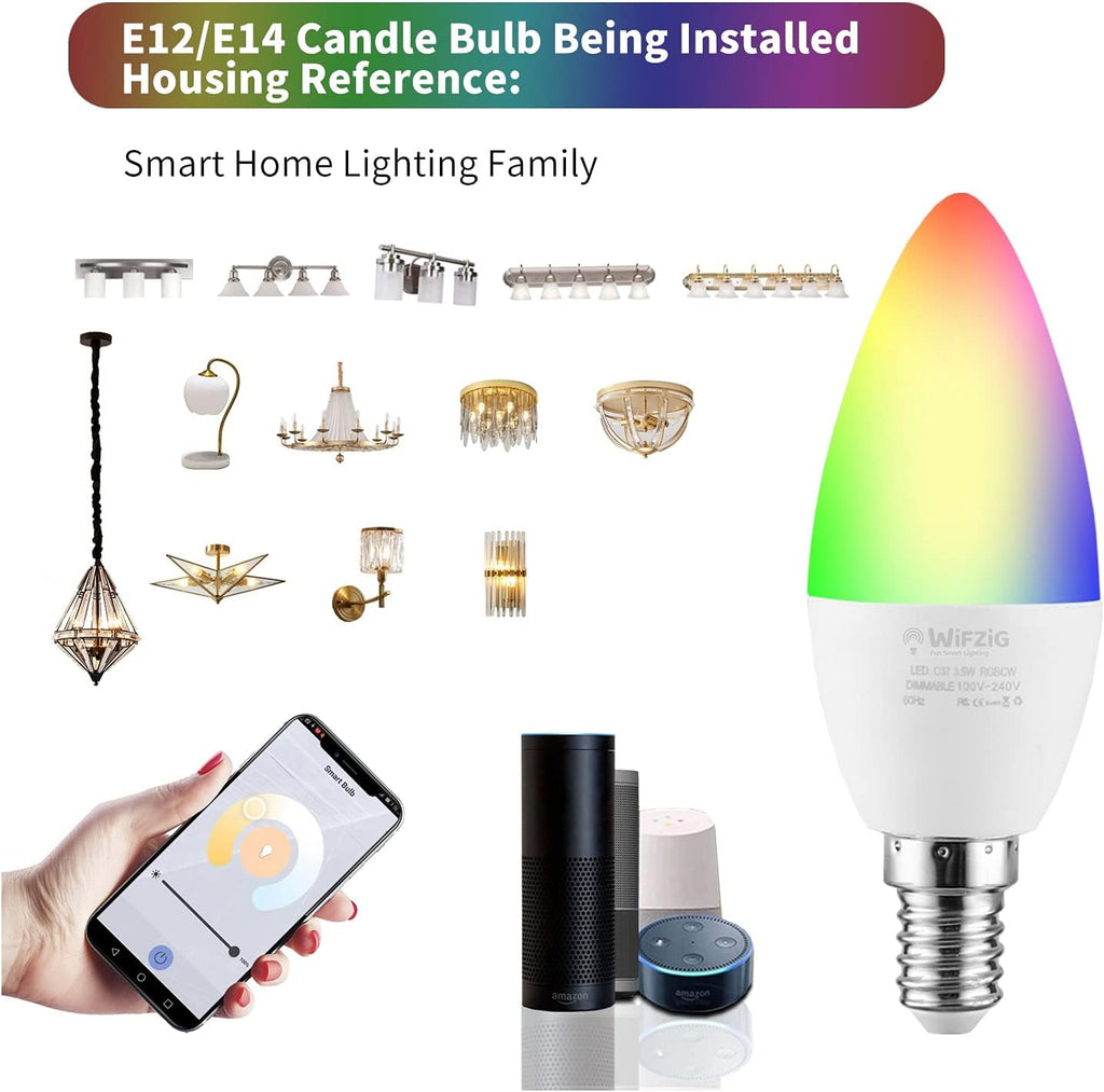 E12 LED Candelabra Bulb 6Pack A739