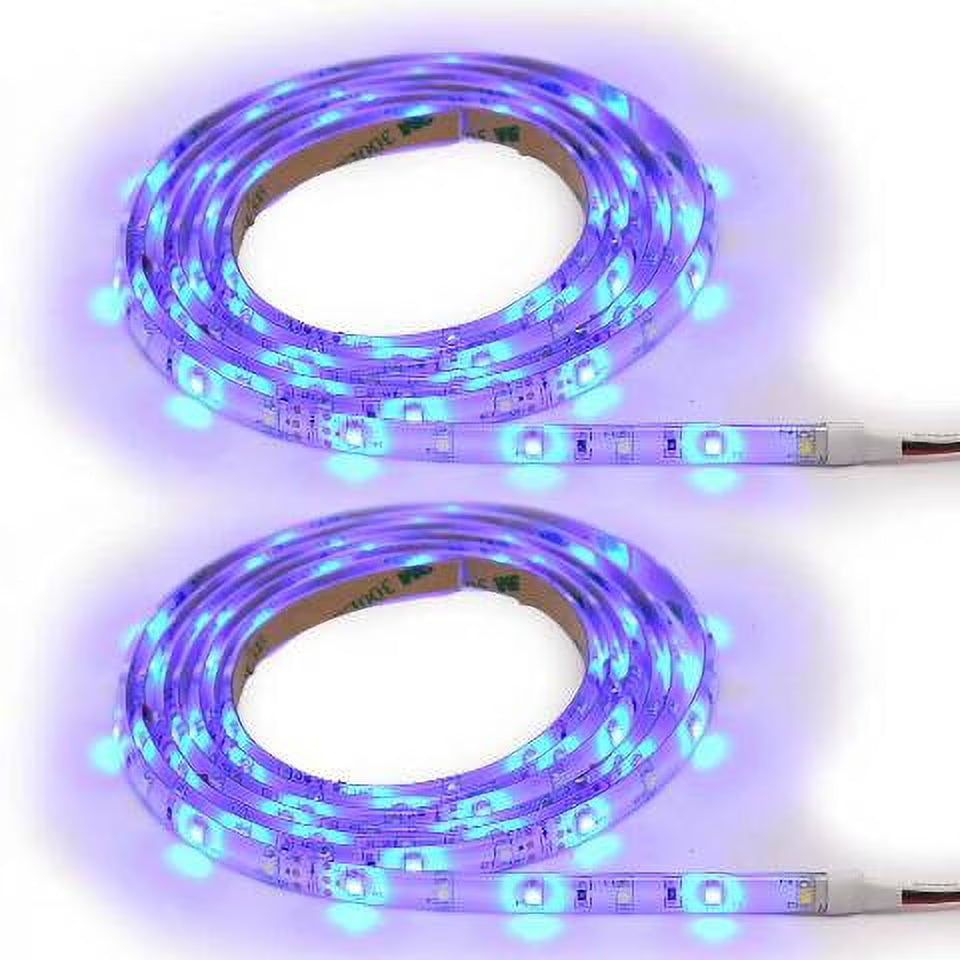 White Blue 12 FT LED Light Strip Kit H9977