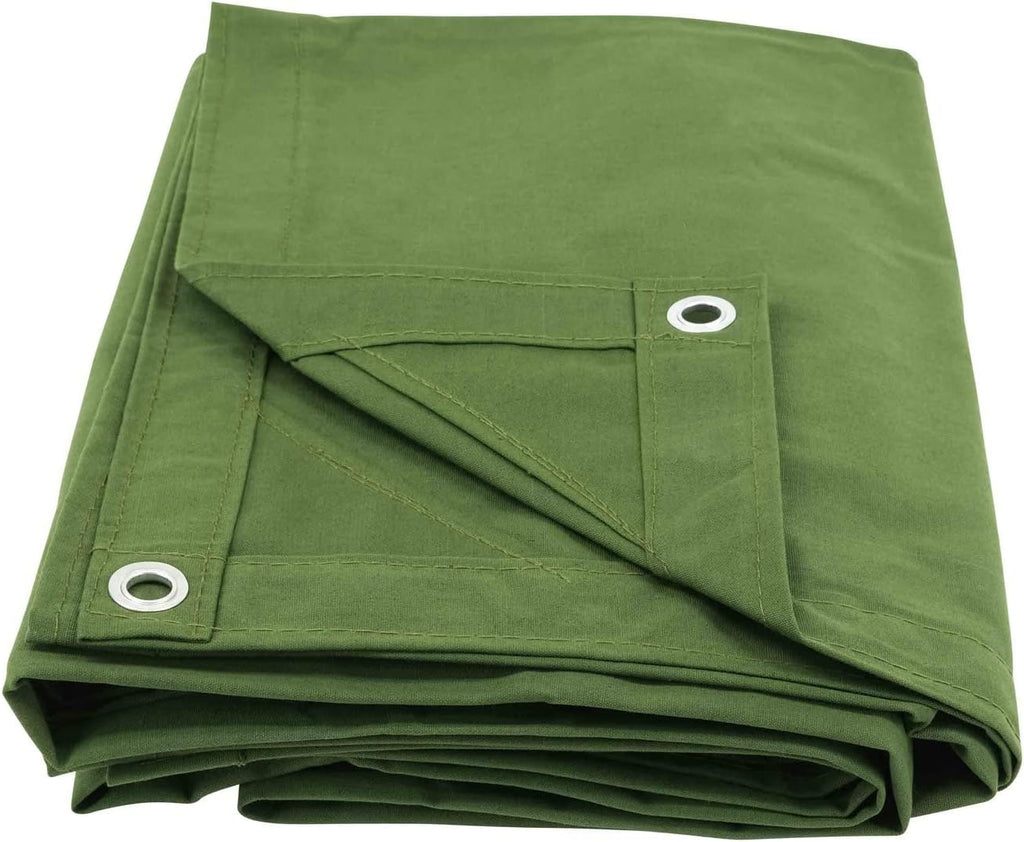 16' x 20' Green Canvas Tarp 12oz Water Resistant Z830090