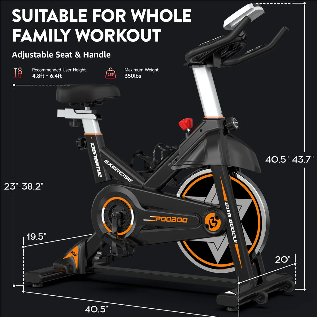 Magnetic Stationary Exercise Bike Indoor Cycling Bike Blue M145339