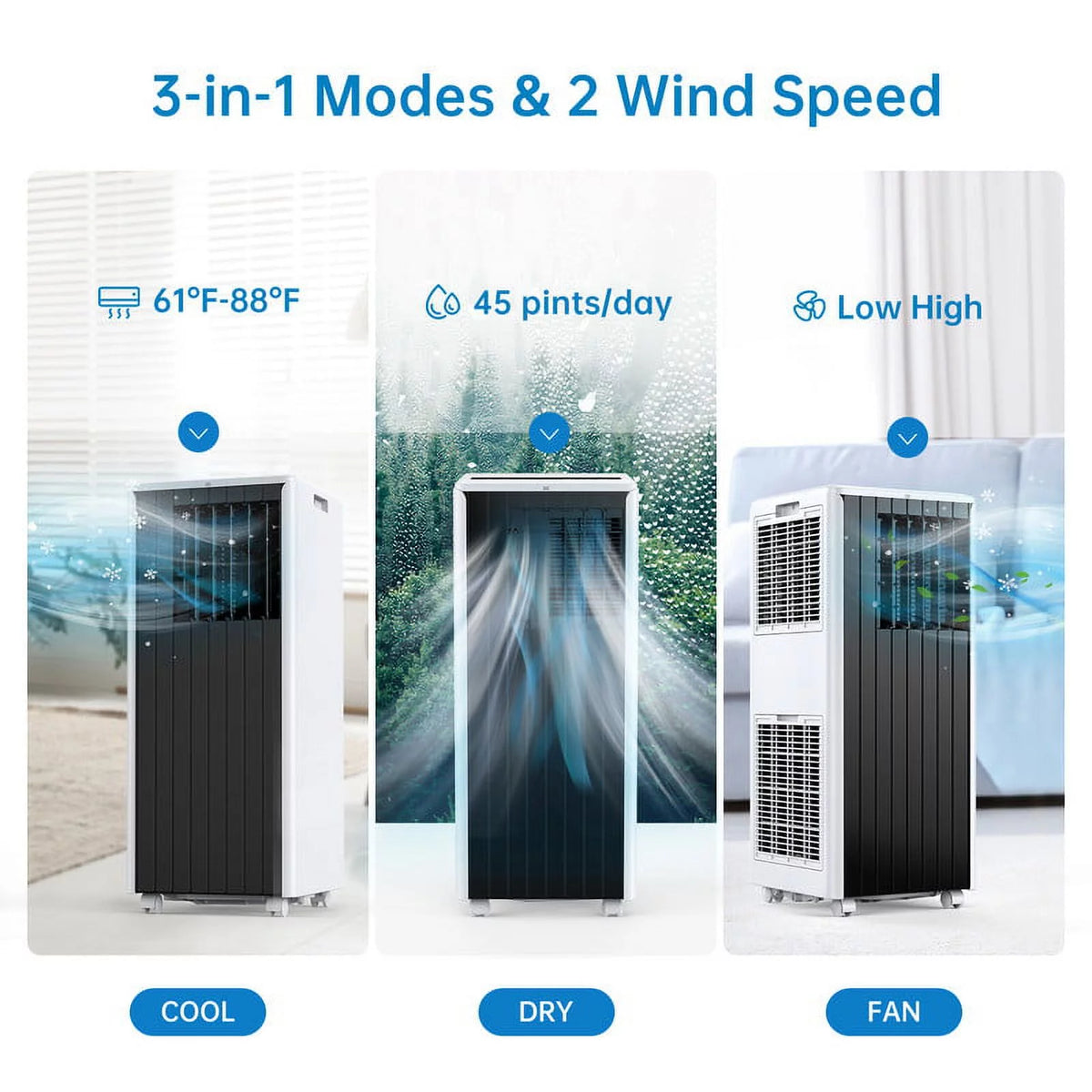 Portable Air Conditioner 5,000 BTU with Remote & Window Kit J426