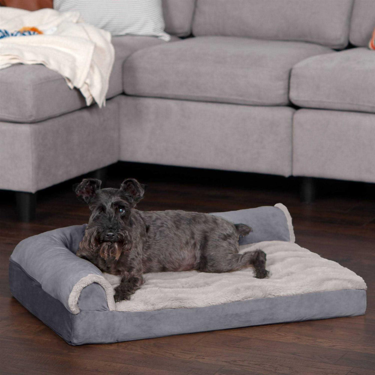 Velvet Chaise Lounge Dog Bed X27475