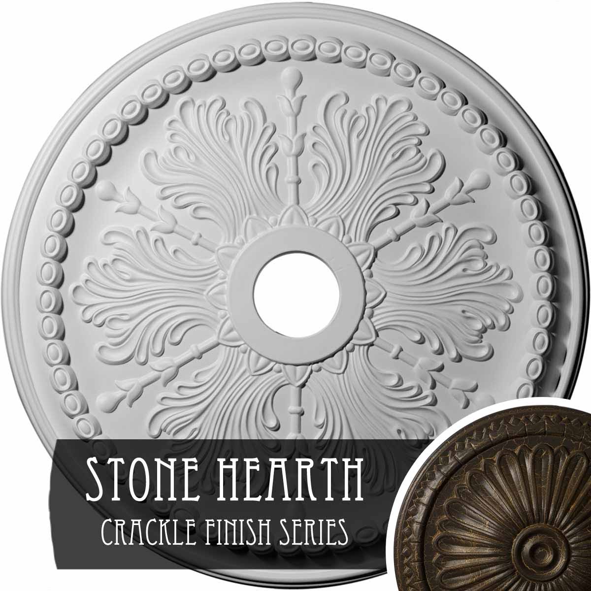 27 1/2x22OD x 4x22ID x 1 1/2x22P Ceiling Medallion L429