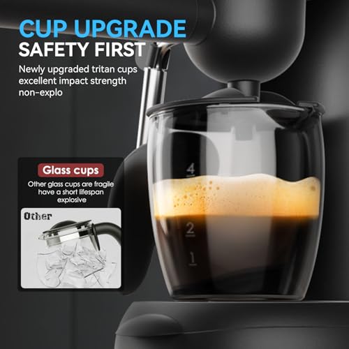 Black 3.5 Bar Espresso & Cappuccino Machine with Steam Wand T534