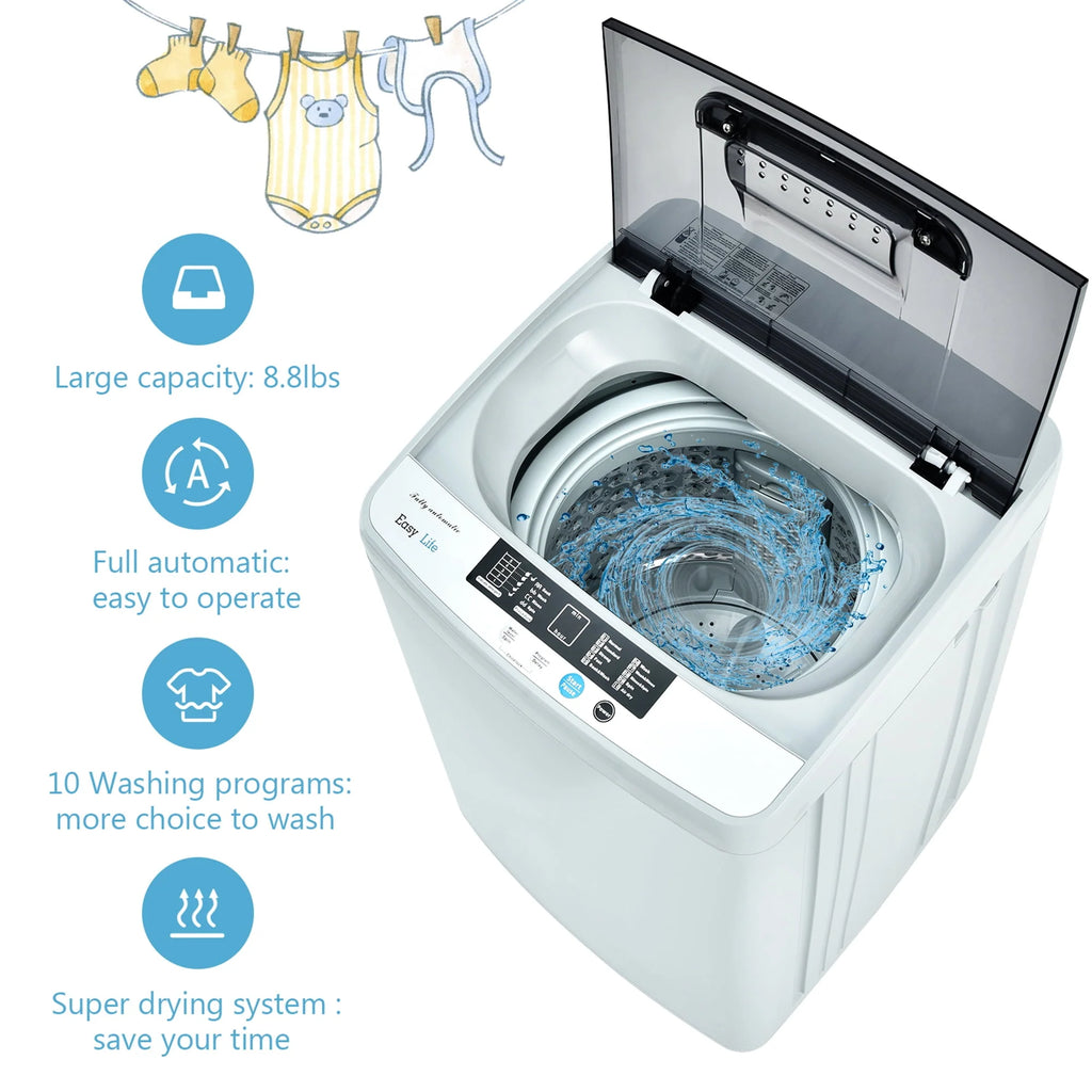 Portable Compact Full-Automatic Washing Machine 8.8 lbs E63191