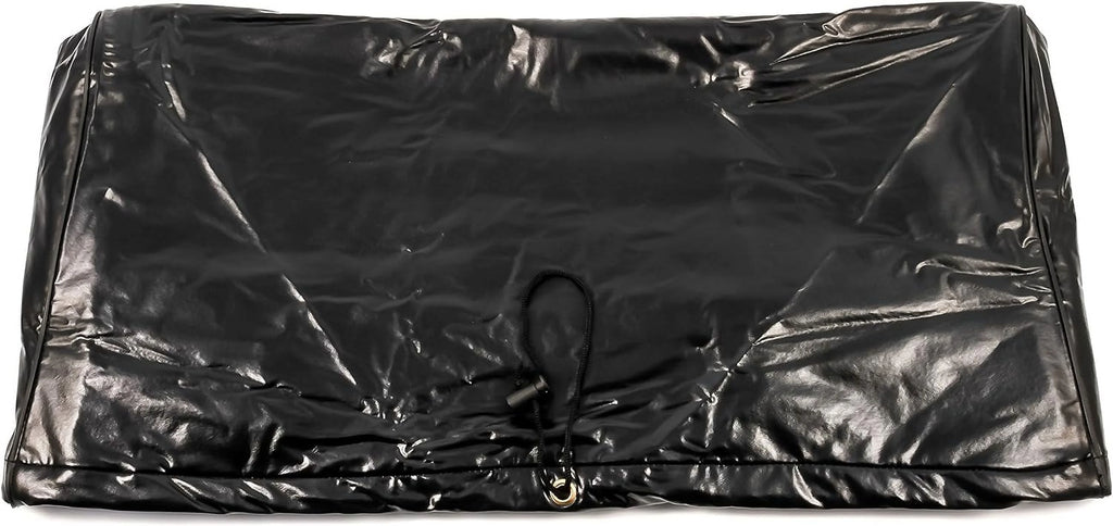 Black Heavy-Duty Vinyl AC Cover with Locking Draw Cord Y48284