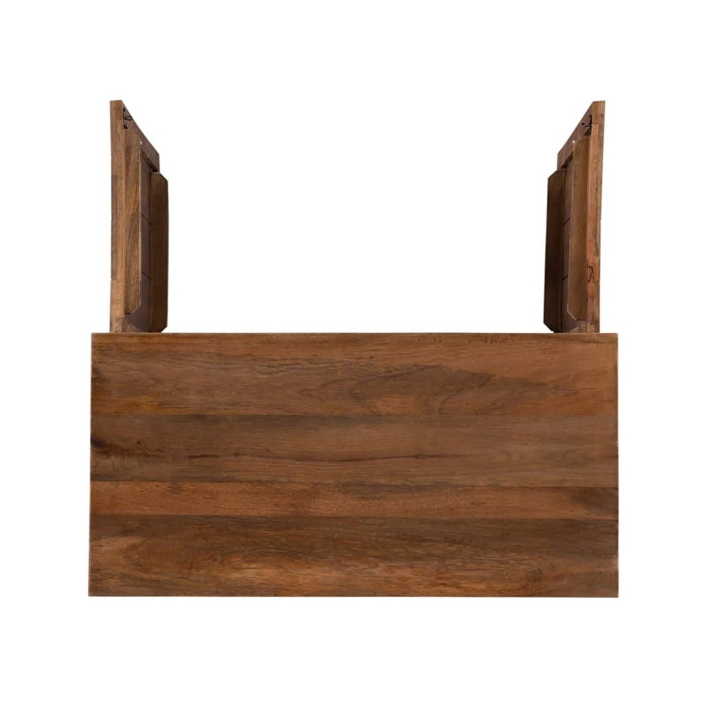 Brown Wood Cabinet with 2 Shelves Z2333
