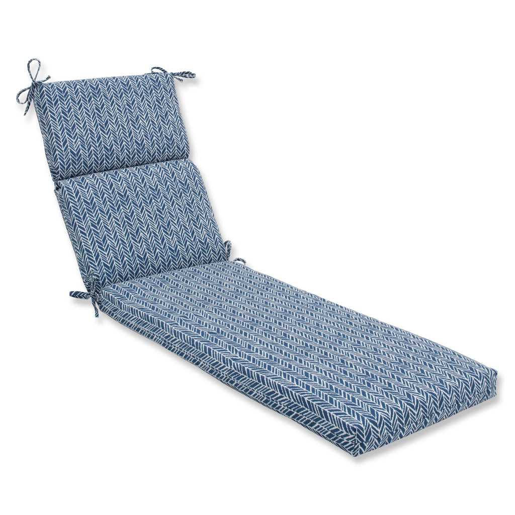 Herringbone Ink Blue Chaise Lounge Cushion N729376