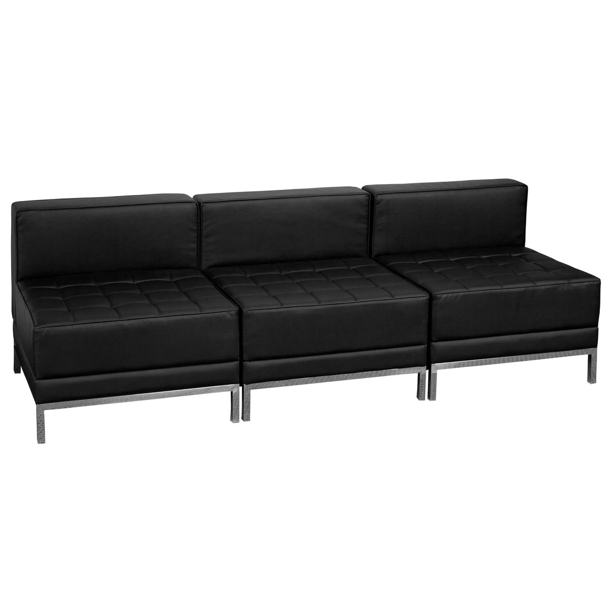 Black LeatherSoft Lounge Set, 3 Pieces S719