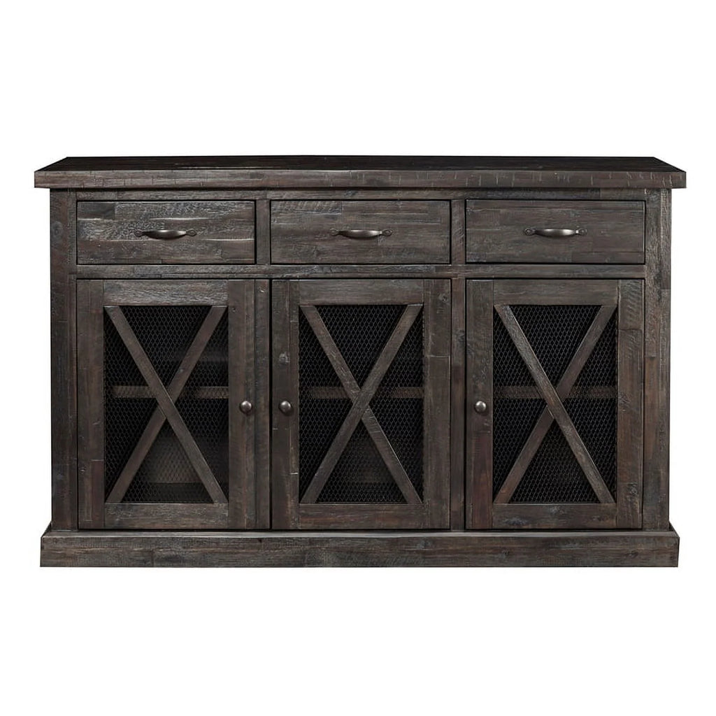 Contemporary Wood Dining Sideboard in Salvaged Gray I963468