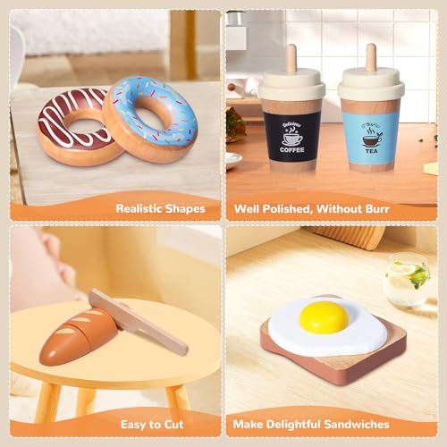 Wooden Bakery Playset with Storage Bag P13423