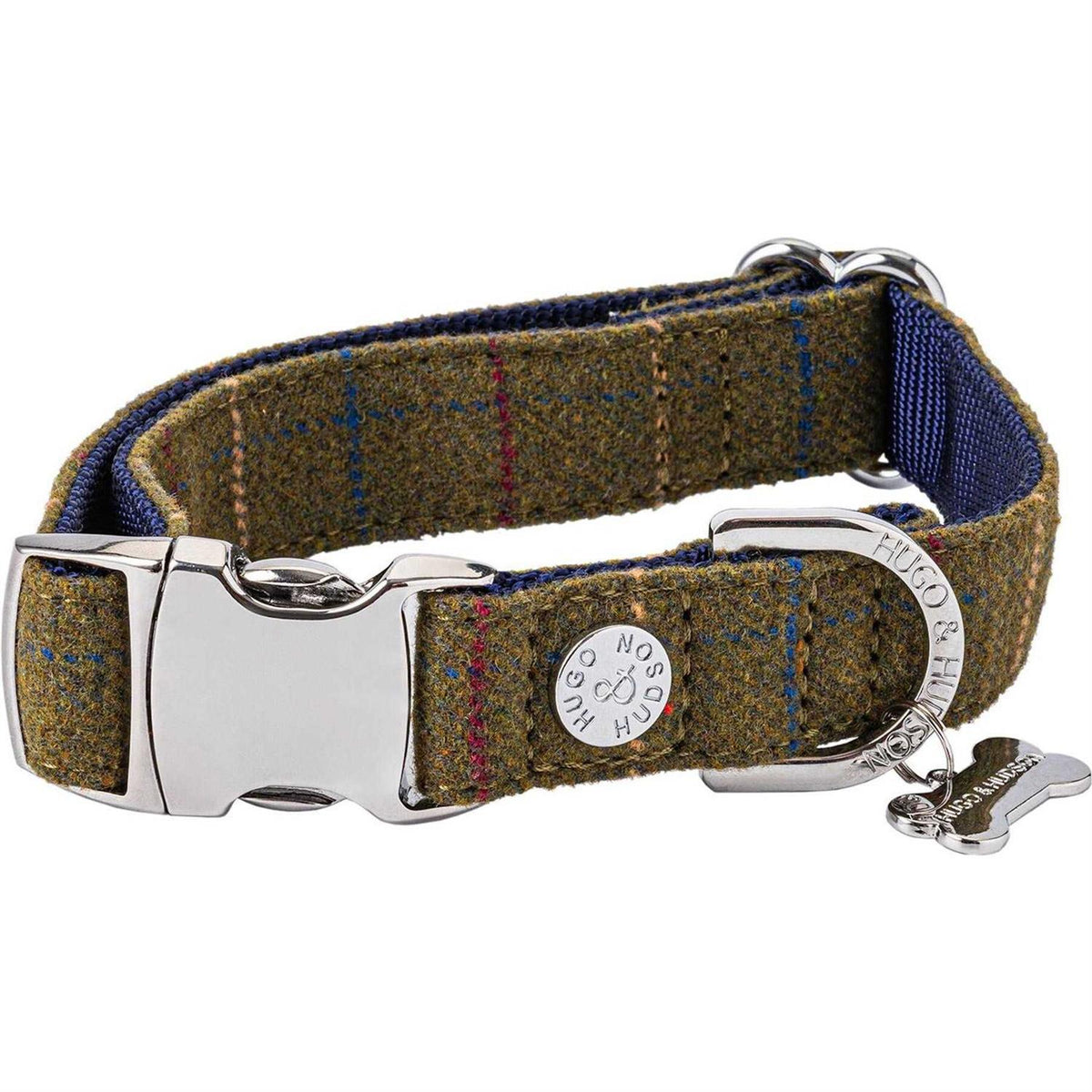 Tweed Dog Collar with Metal Buckle S408