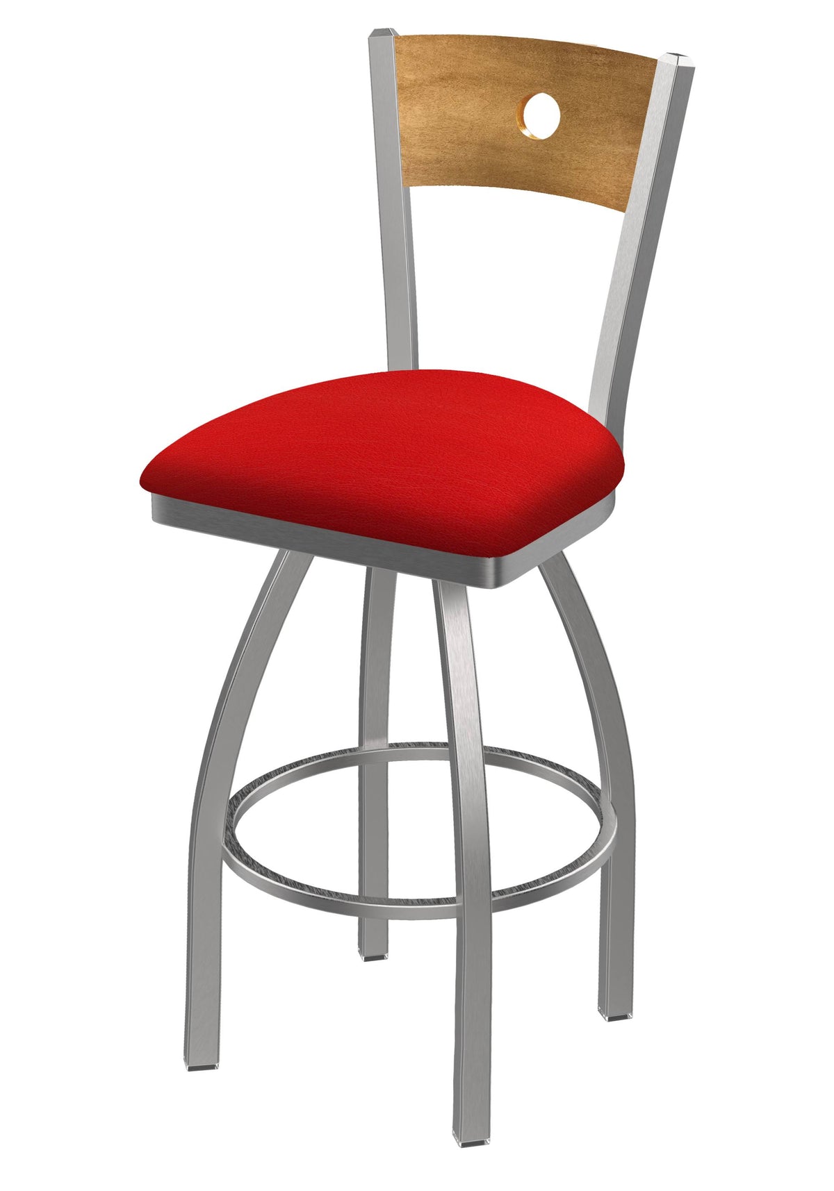 Red Swivel Counter Stool D8437