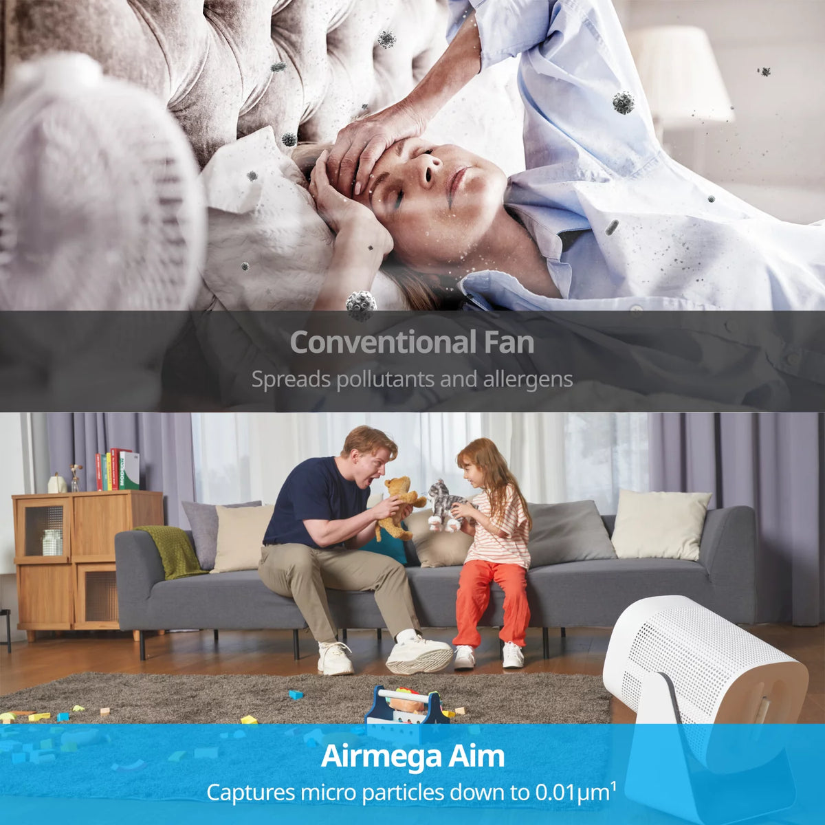 True HEPA Air Purifier + Fan (2in1), Covers Upto 246 sq ft I256