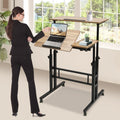 Mobile Stand Up Desk with Wheels L14807