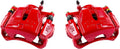 Red Powder Coated Semi-Loaded Caliper Assembly Pair Set H28476