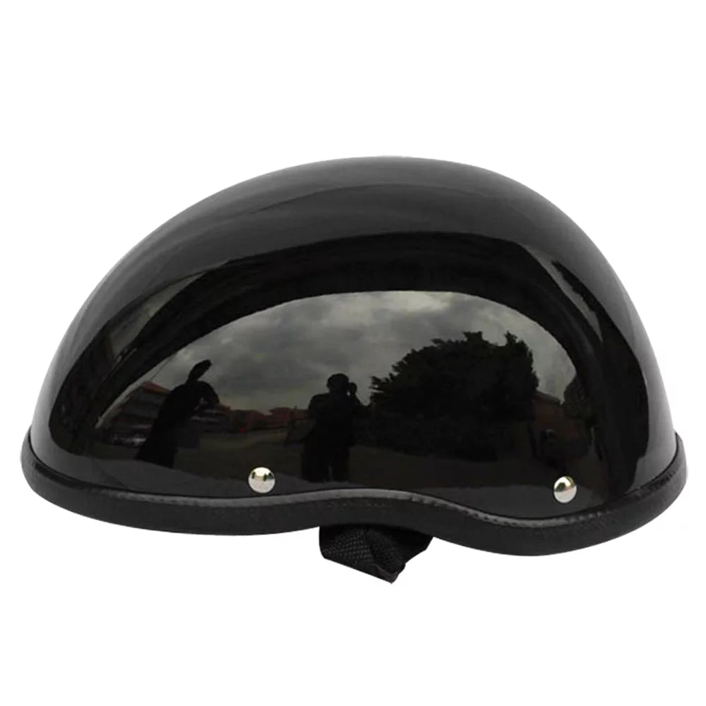 Bright Black Motorcycle Half Helmet H833