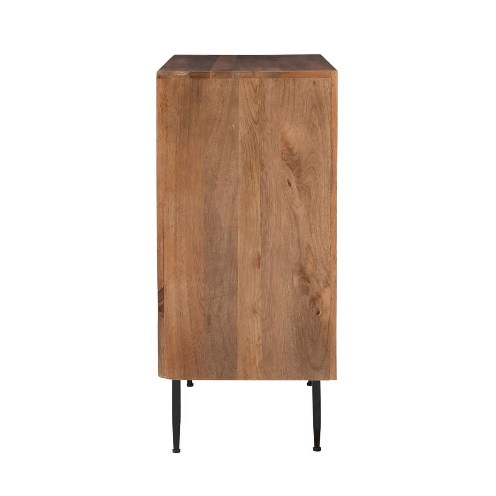 Brown Wood Cabinet with 2 Shelves Z2333