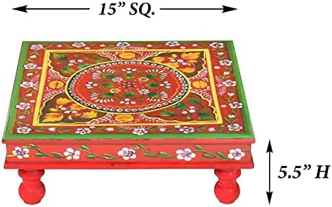 Hand Painted Wood Stacking Table T2325
