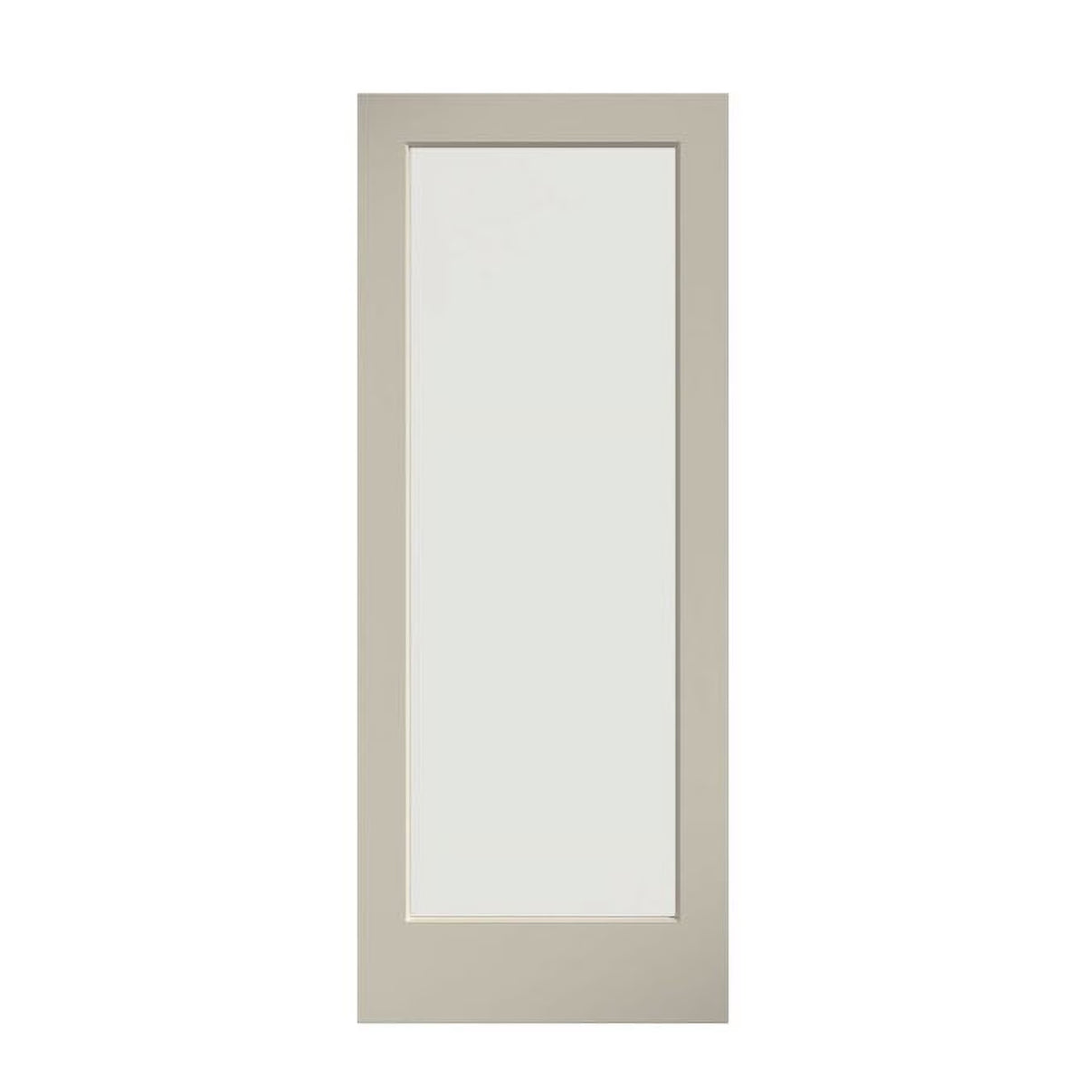 80" x 32" 1-Lite French Clear Glass White Solid Wood Core Door A6800