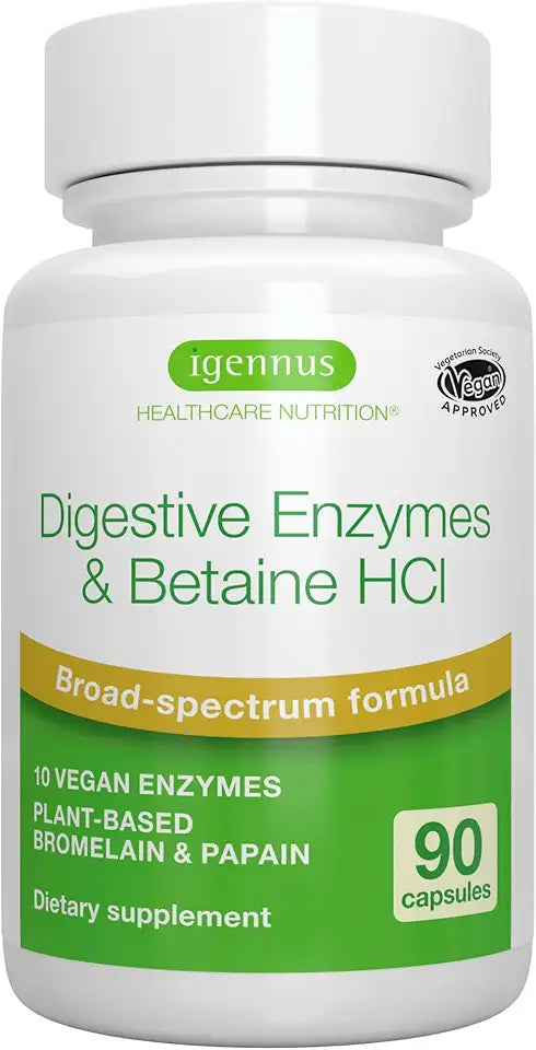 90 Capsules Digestive Enzymes & Betaine HCl D23585