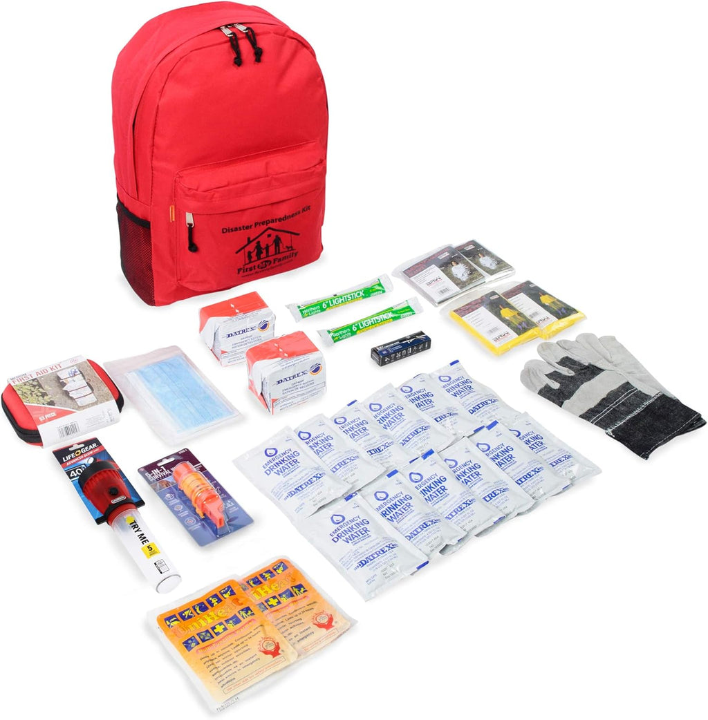72 Hour Emergency Survival Kit in Red Backpack S145850