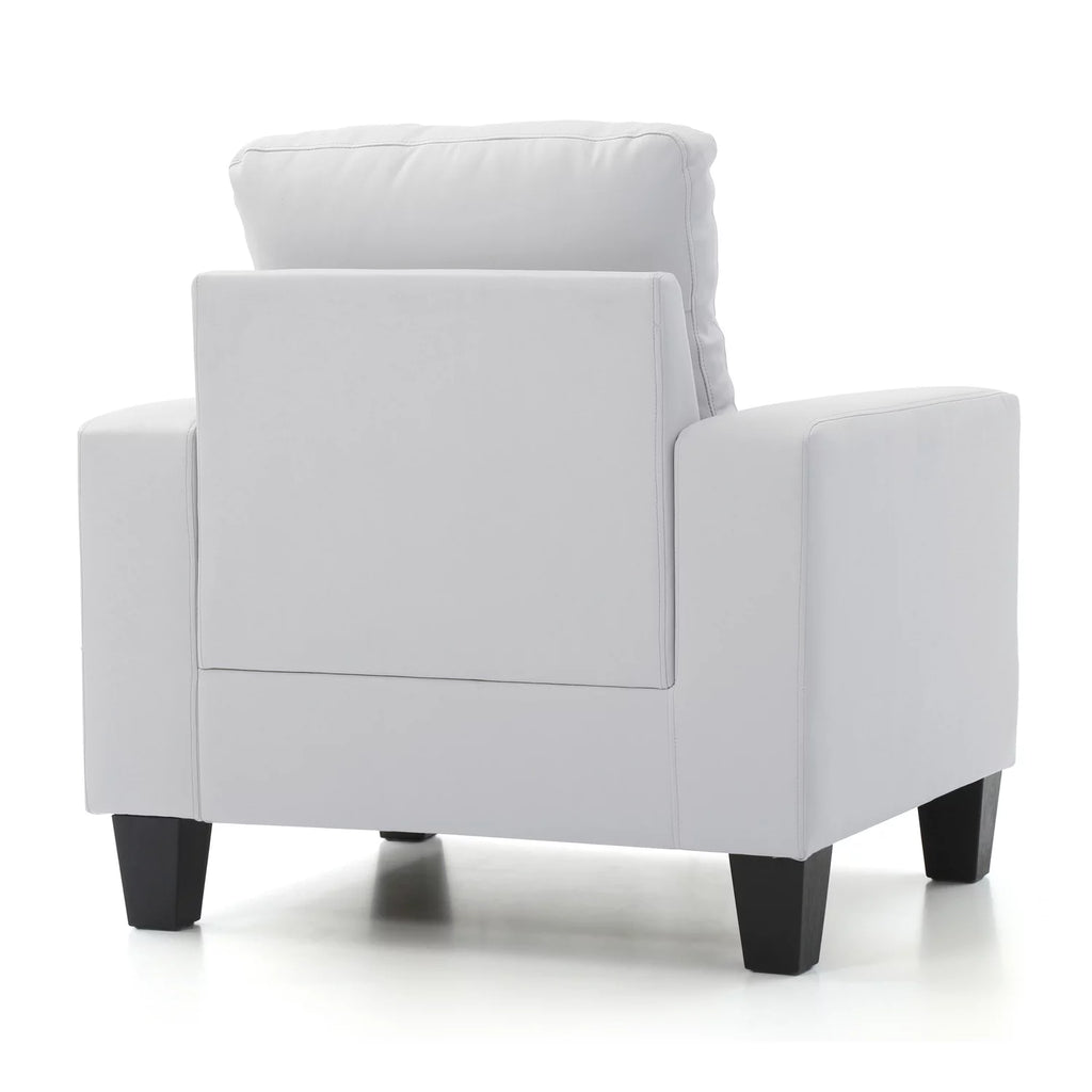 White Faux Leather Club Chair O582236