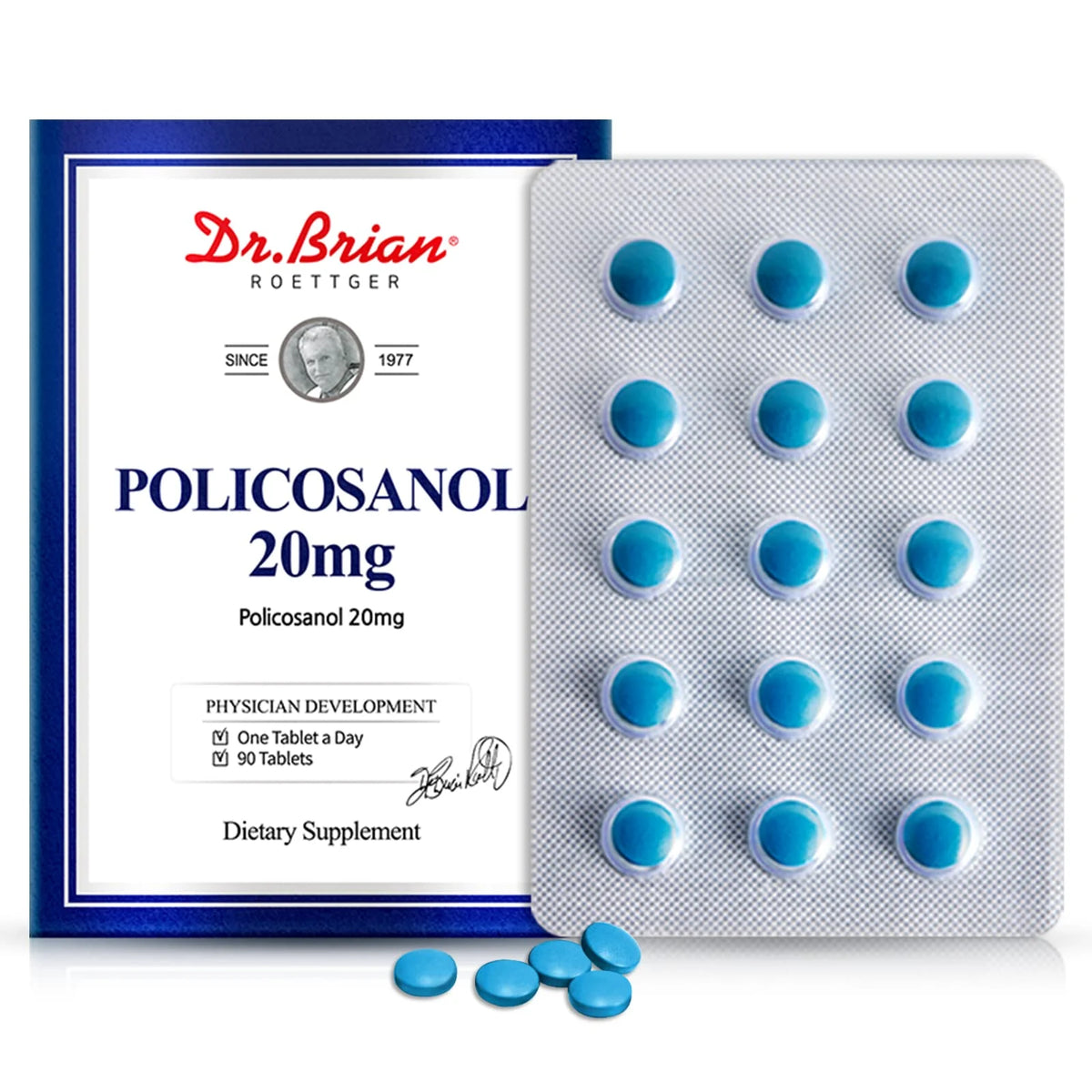 Policosanol 20mg Vegetarian 90 Tablets E53693