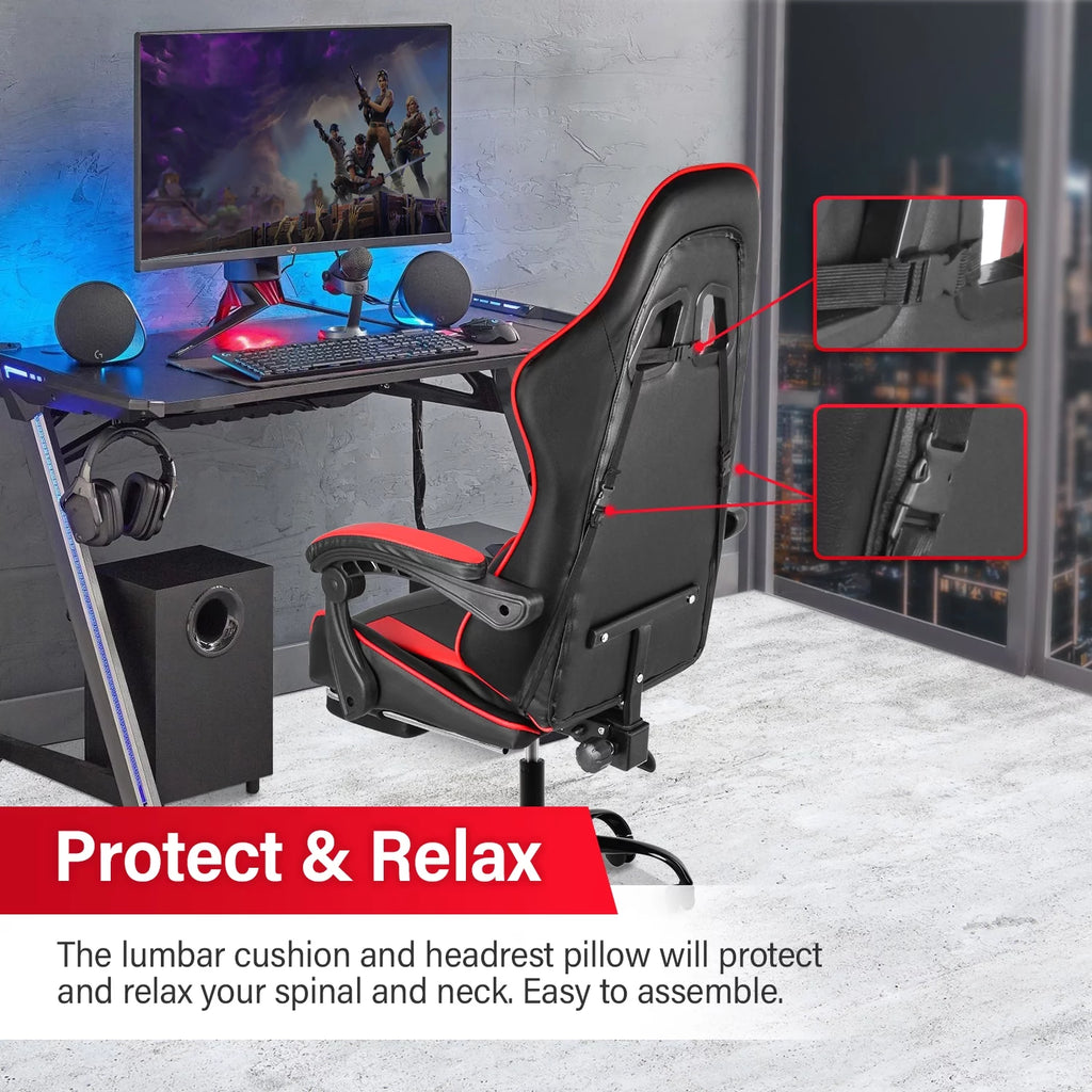 Black and Red Ergonomic Racing Chair S642165