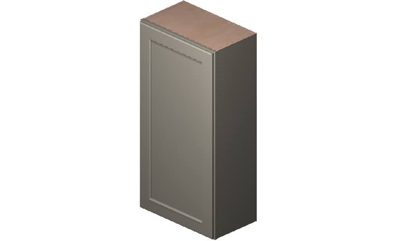 1 Door 3 Shelves Wall Cabinet High-Density Fiberboard H990