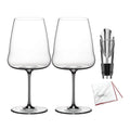 Cabernet Sauvignon Glasses with Wine Pourer and Polishing Cloth I266