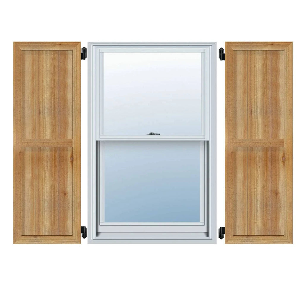 Framed Board-n-Batten Shutters, Rough Sawn Western Red Cedar F6396