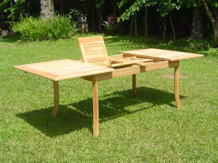 Grade-A Teak 7 Pc 6 Seater Double Extension Dining Set N31663