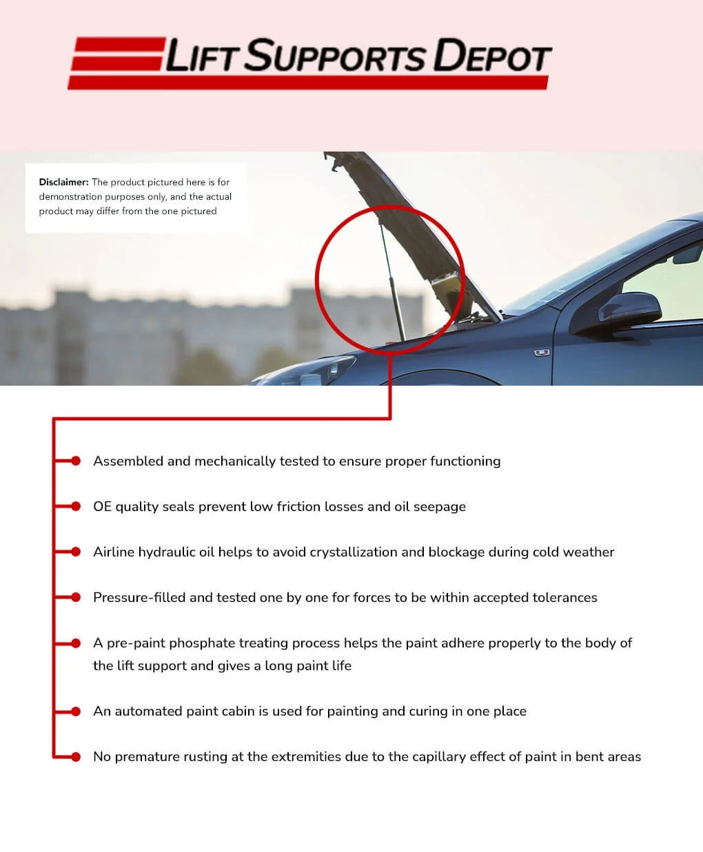 Hood Lift Gas Shock V7838