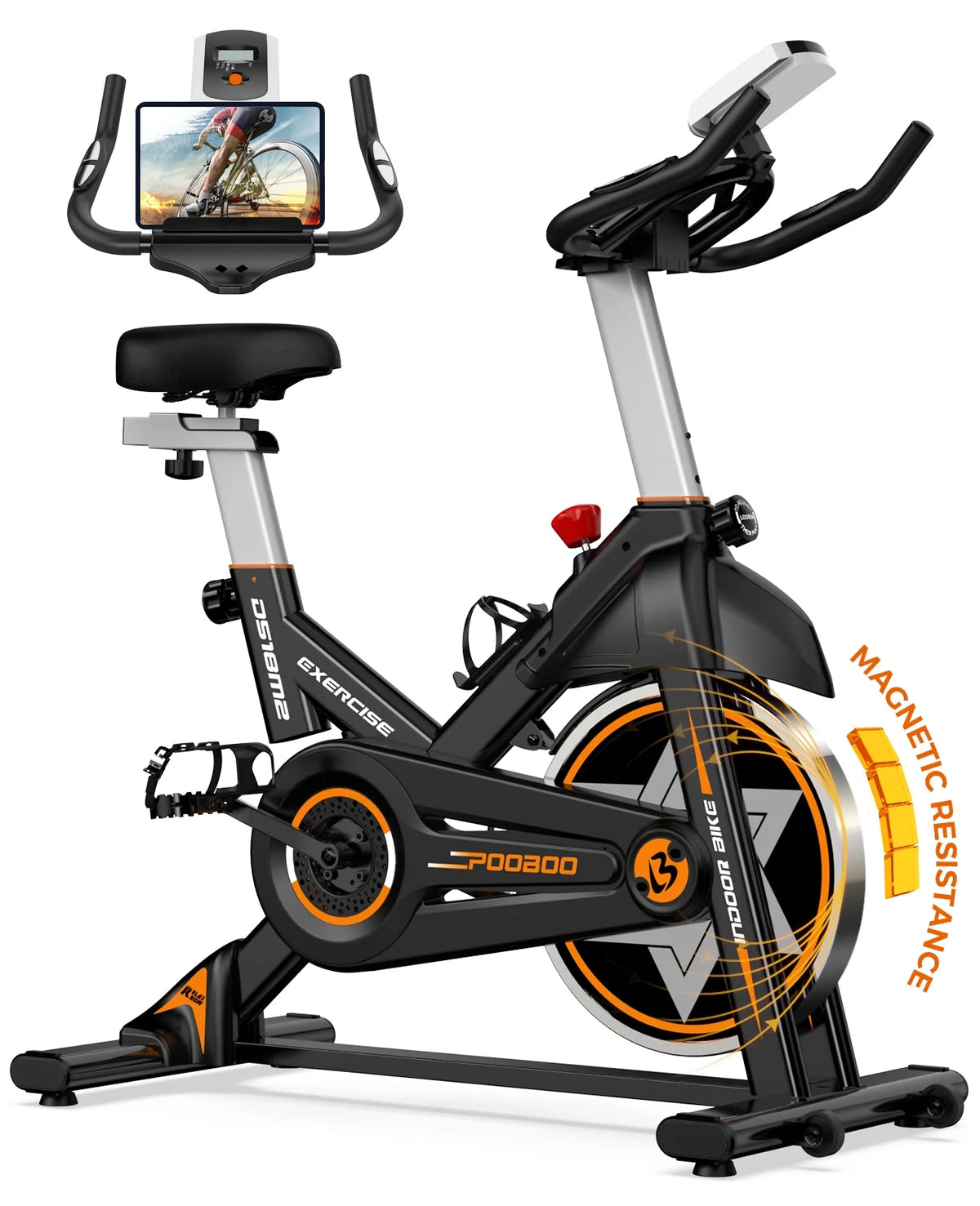 Magnetic Stationary Exercise Bike Indoor Cycling Bike Blue M145339