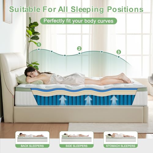12 Inch Full Size Memory Foam Hybrid Mattress D701