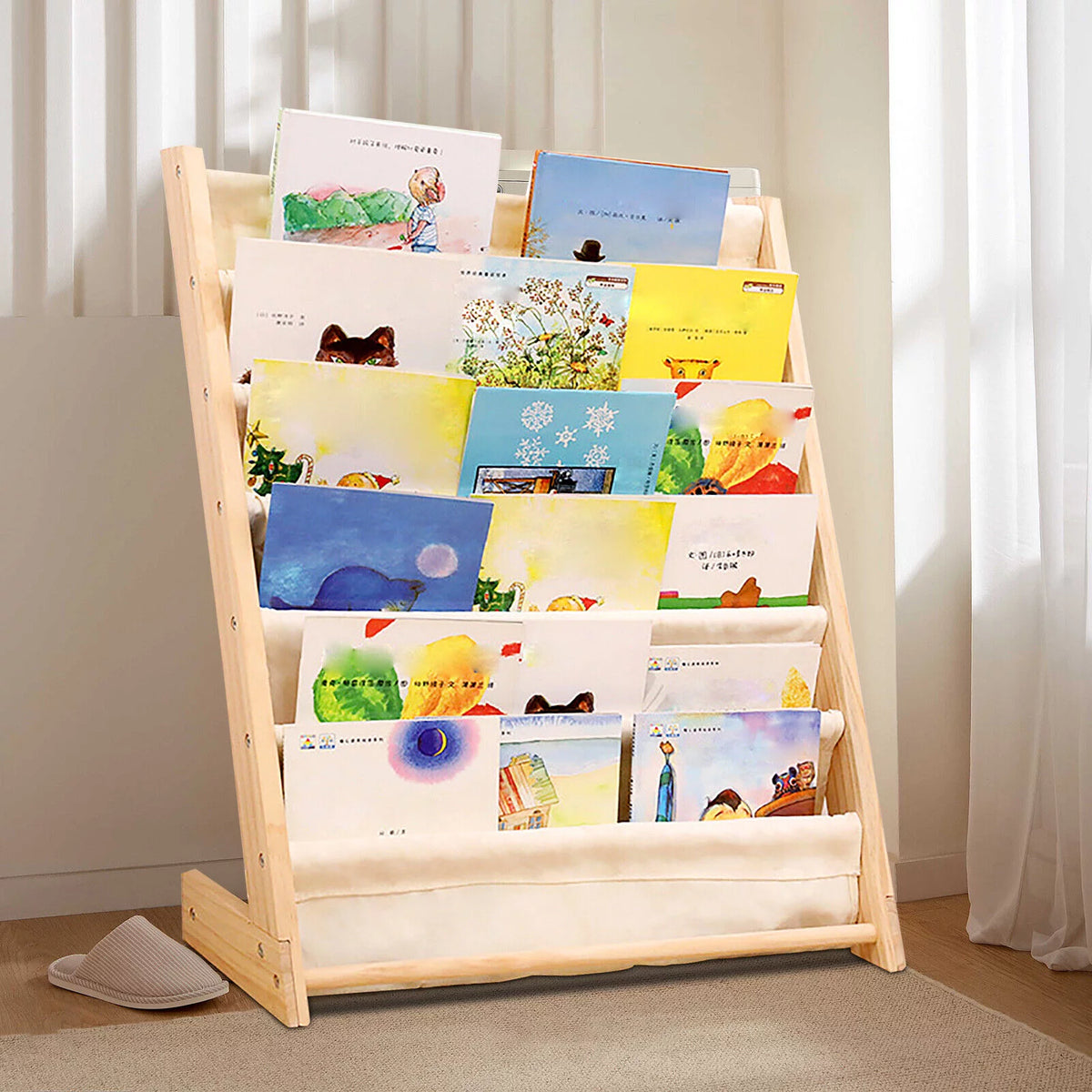 Wooden 6 Tier Kids Bookshelf Y44032